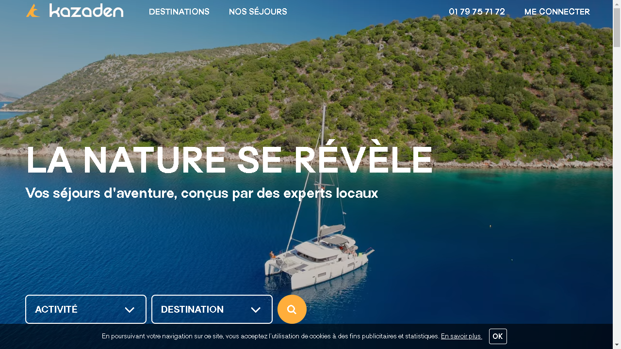 Capture d'écran de http://www.kazaden.com/